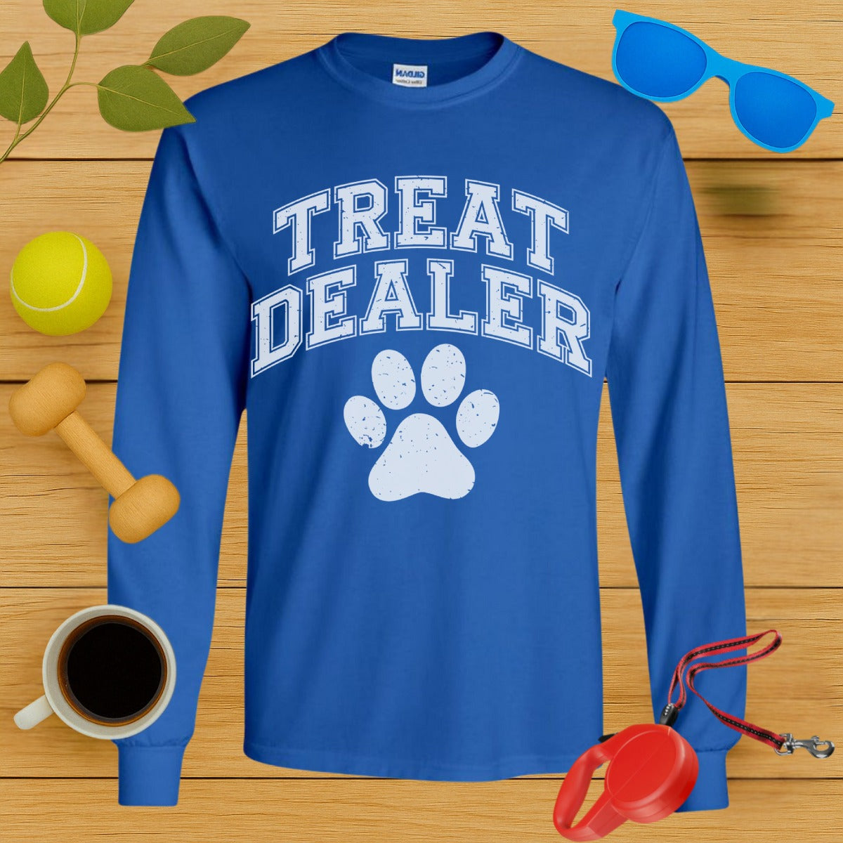 Treat Dealer Paw Print Long Sleeve Shirt