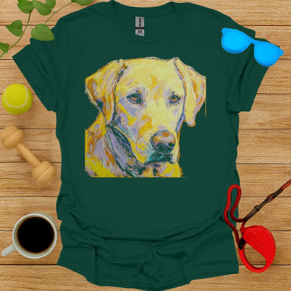 Colorful Art Dog Face Printed T-shirt for Dog Lovers
