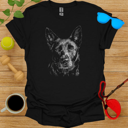 Detailed German Shepherd Dog Art T-Shirt Product