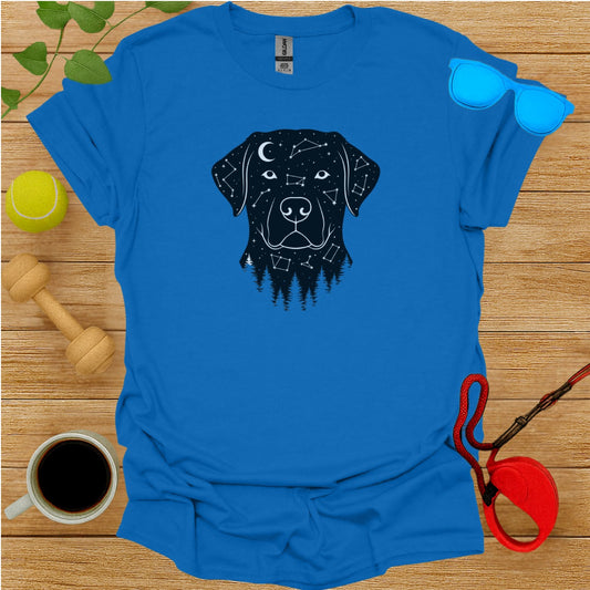 Starry Night Dog Graphic T-Shirt for Dog Lovers
