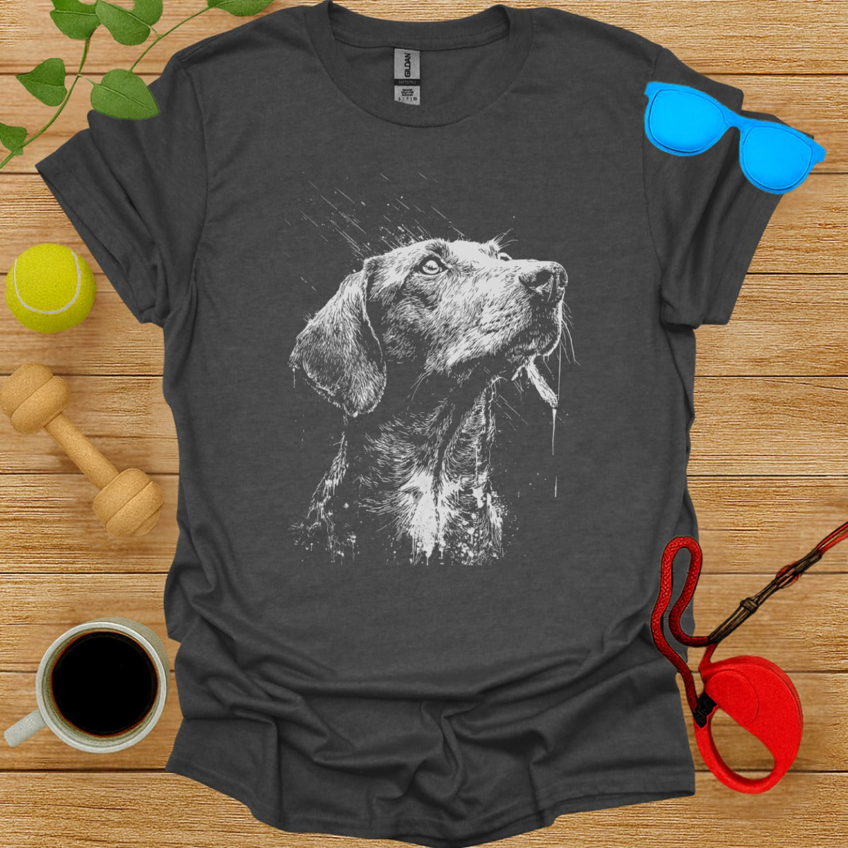 Whimsical Puppy Print T-shirt For Dog Lovers Apparel