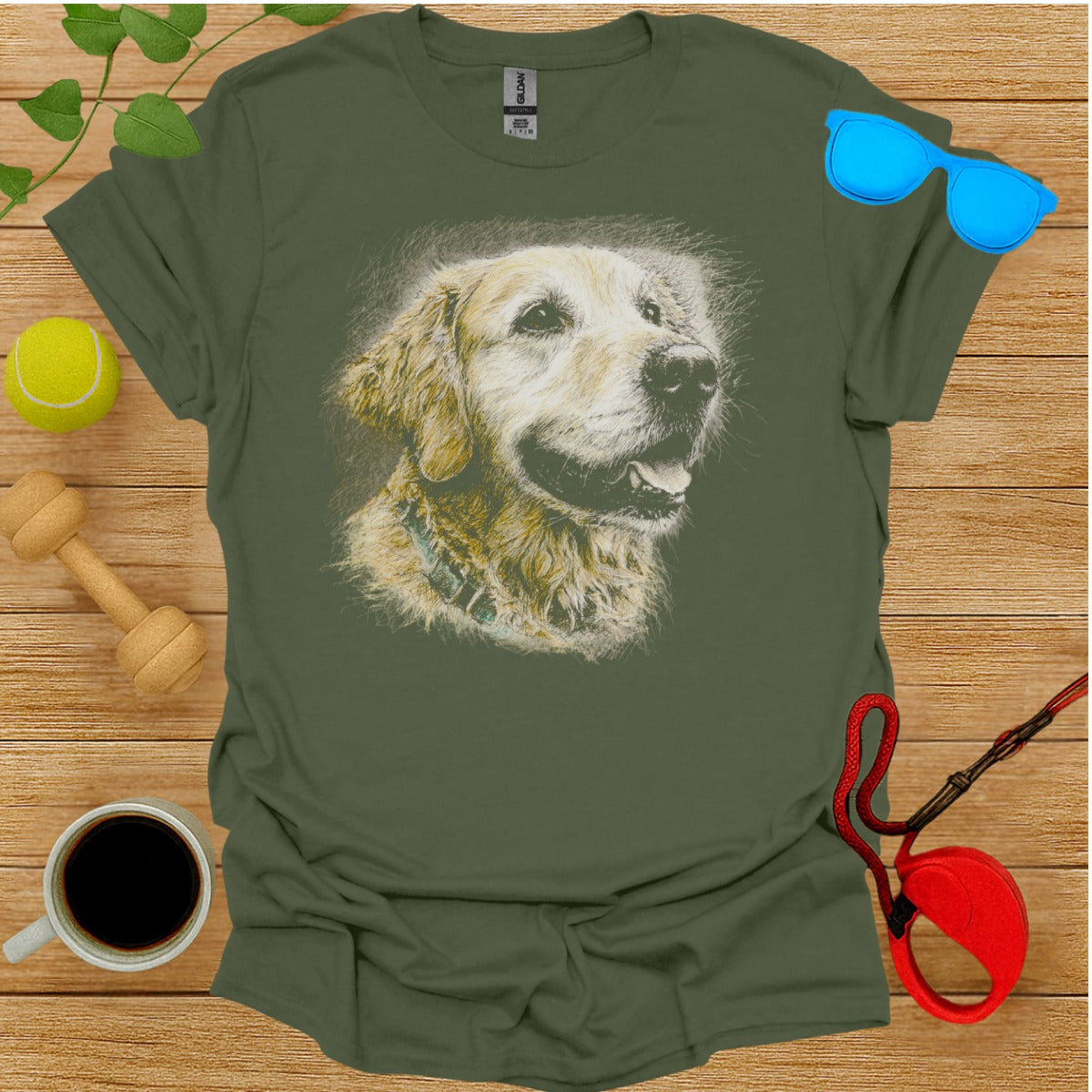 Golden Retriever Graphic Tee for Dog Lovers