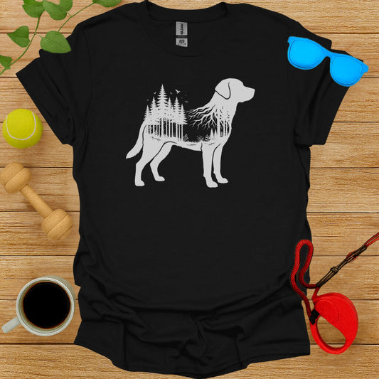 Forest Dog Graphic Print T-Shirt for Nature Lovers
