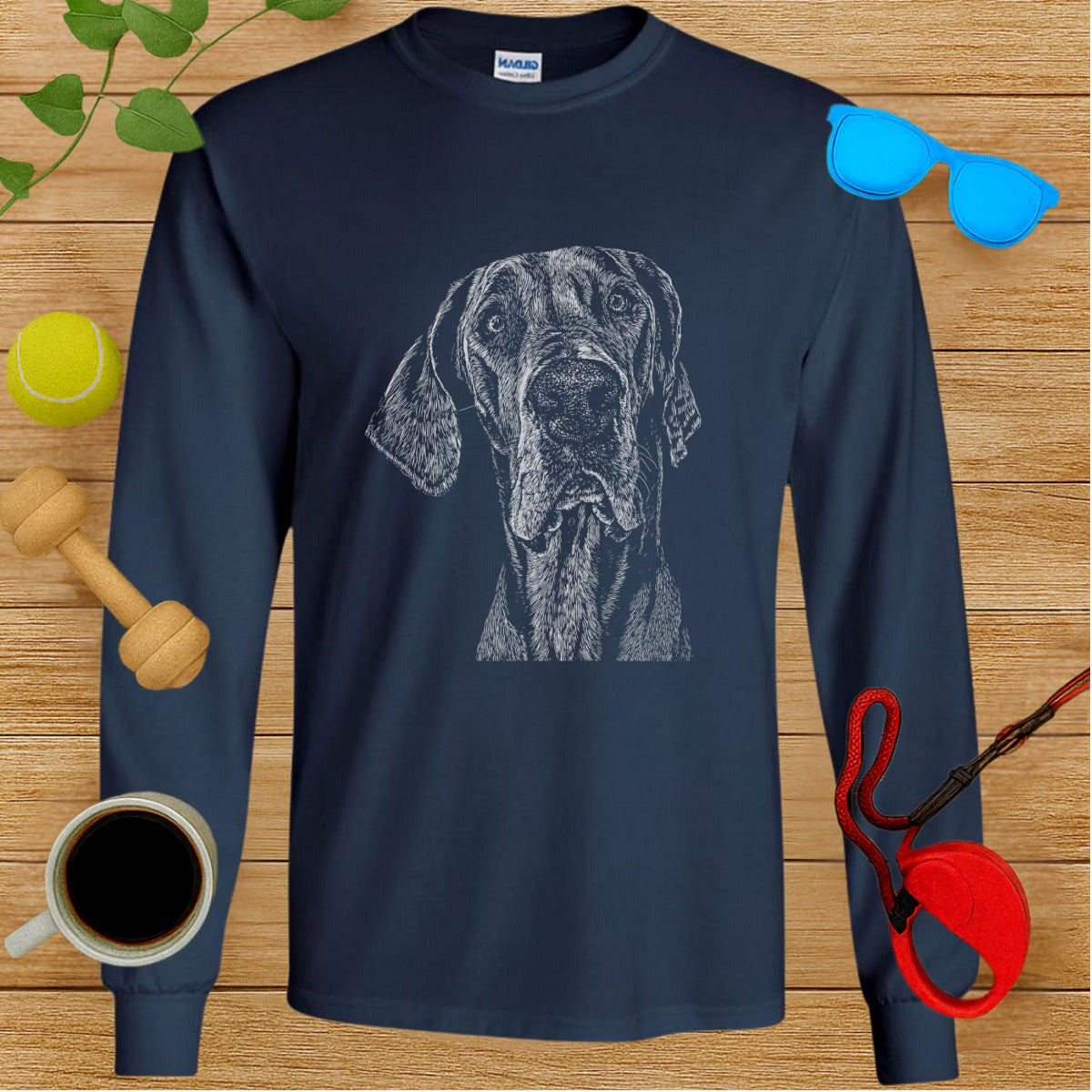 Long Sleeve Shirt with Dog Print for Canine Lovers