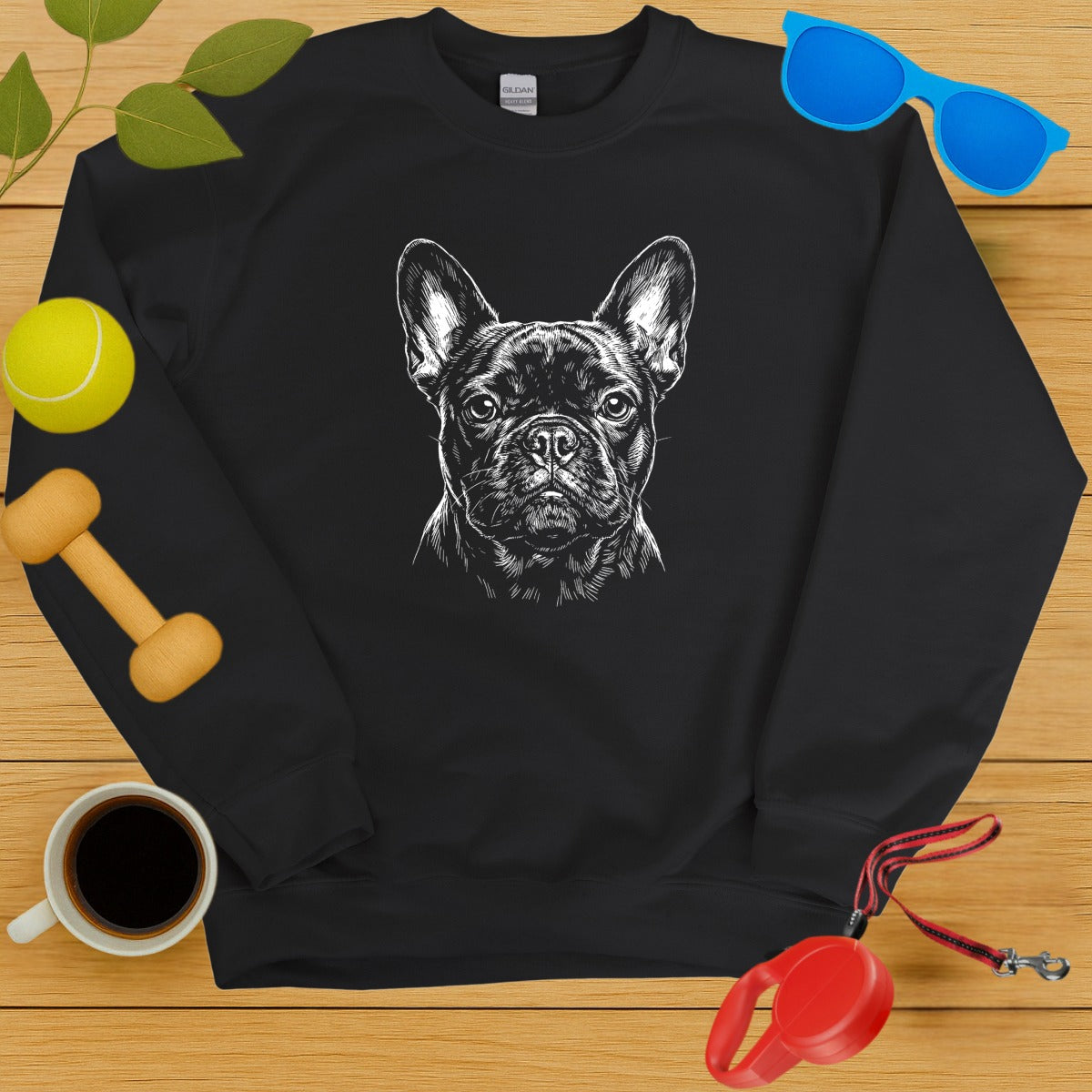 French Bulldog Face Print Sweatshirt Product