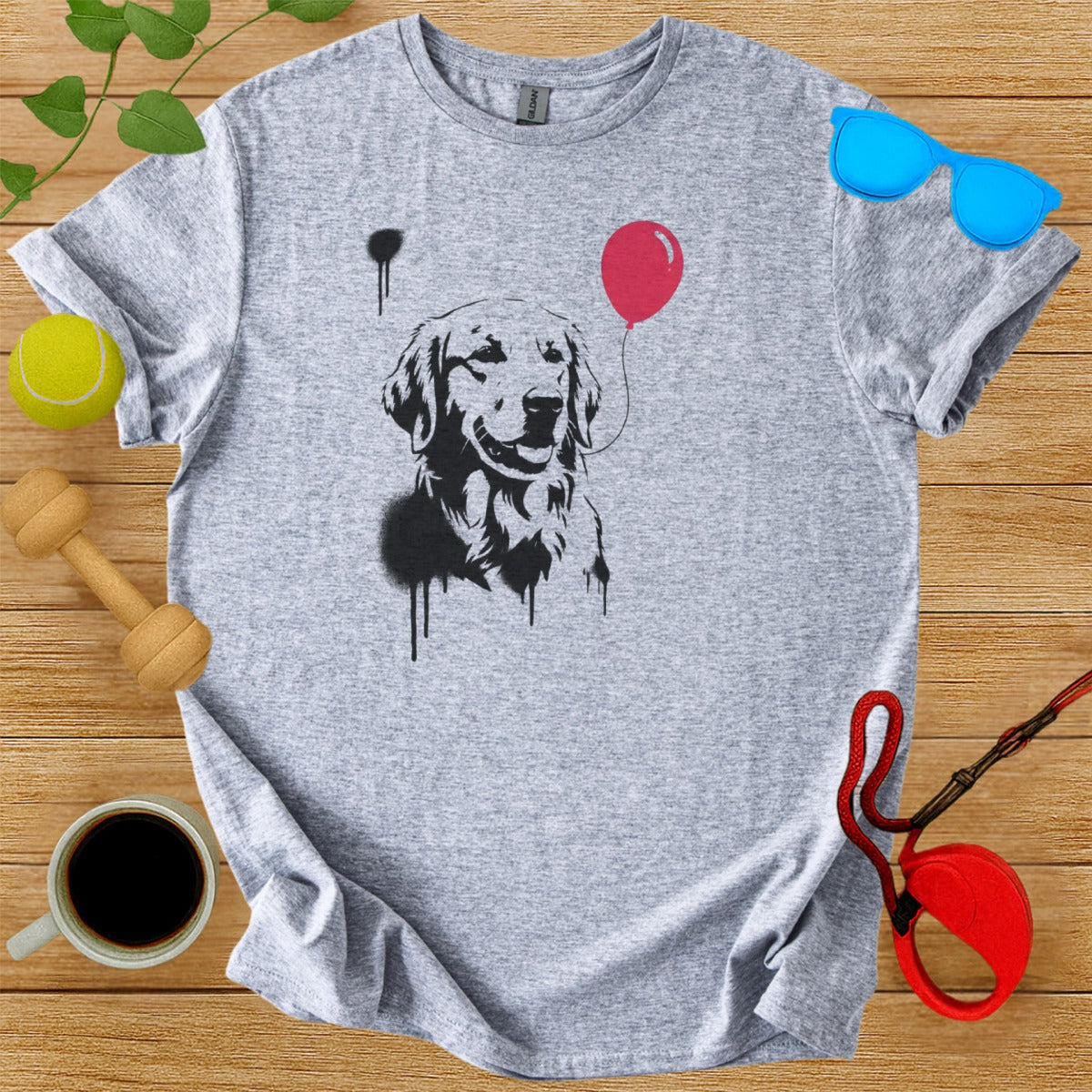Banksy Labrador Baloon Tee-Critter Lane