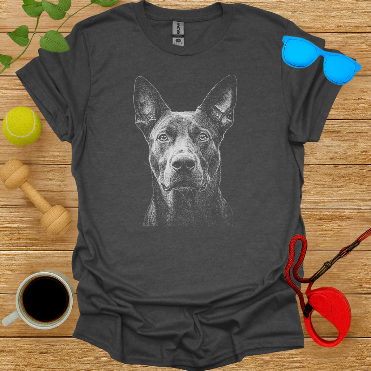 Realistic Doberman Art Black Graphic Tee Product