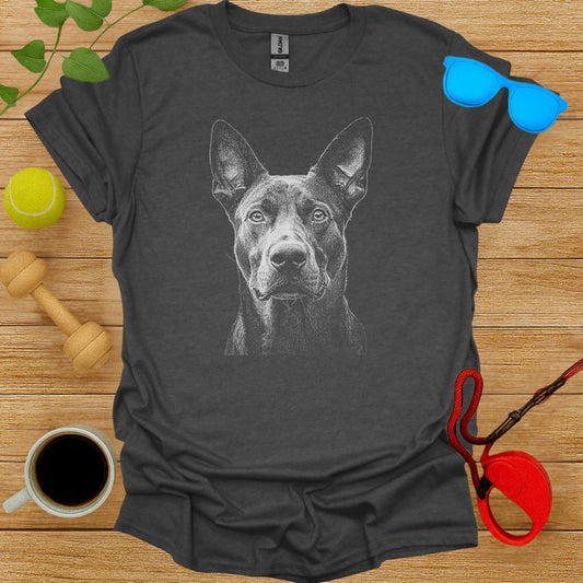 Realistic Doberman Art Black Graphic Tee Product