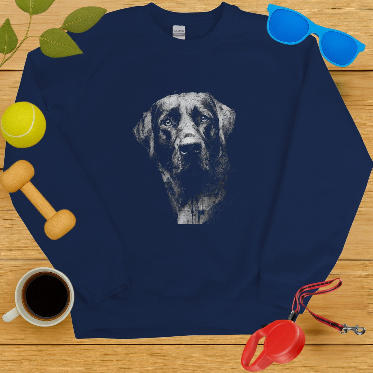 Stylish Dog Head Graphic Sweatshirt