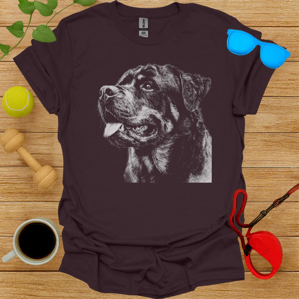 Rottweiler Dog Print T-Shirt Ideal for Dog Lovers