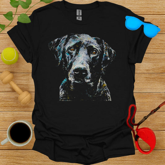 Artistic Labrador Graphic Black Unisex Clothing