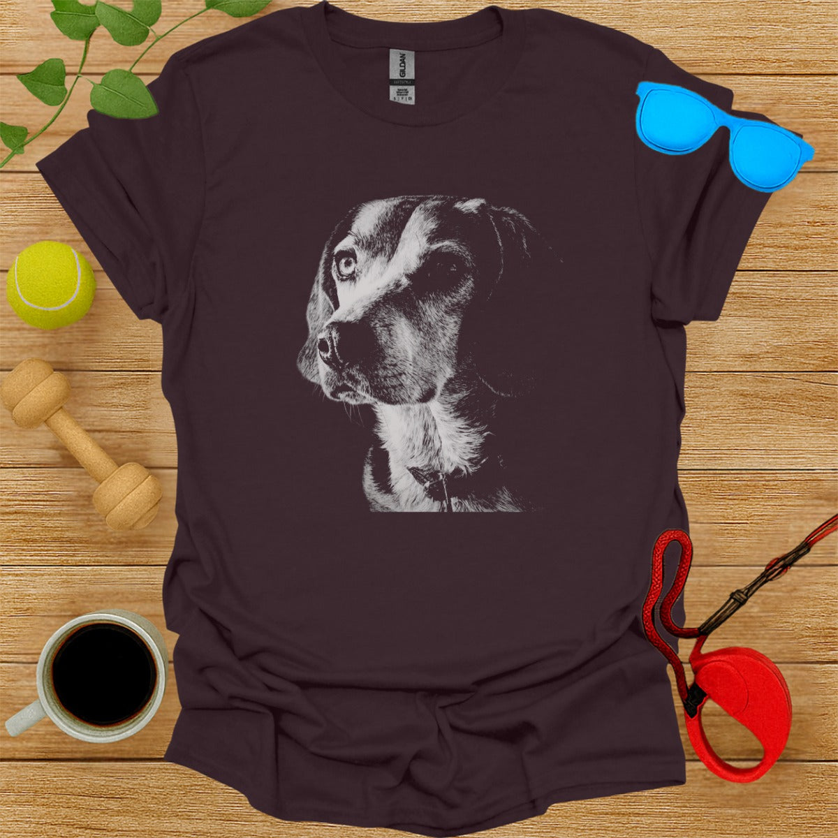 Realistic Sketch of Dog Fun and Playful Shirt