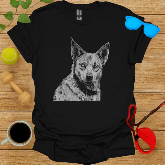 Stylish T-Shirt with Artistic Dog Print Perfect for You