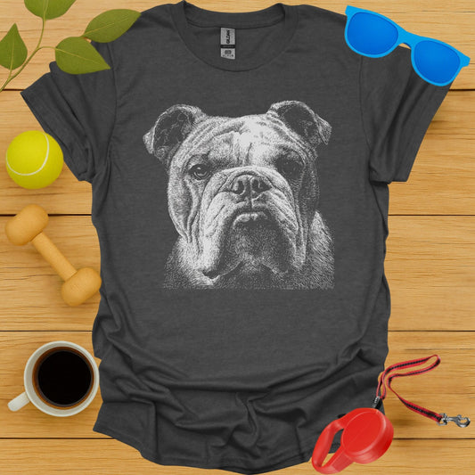 Graphic T-Shirt with Detailed Bulldog Illustration product type