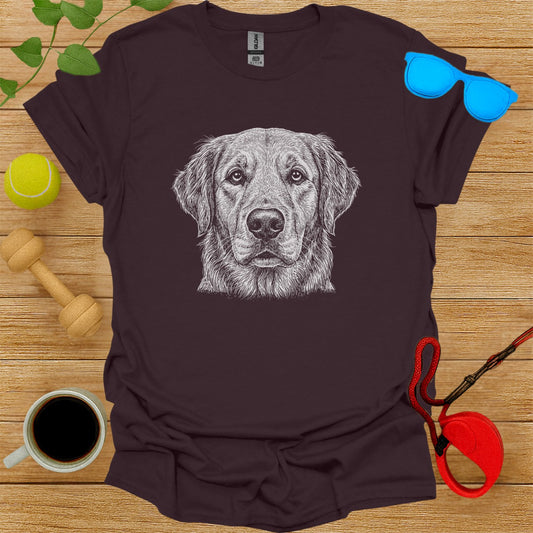 Golden Retriever Art T-shirt for Dog Lovers