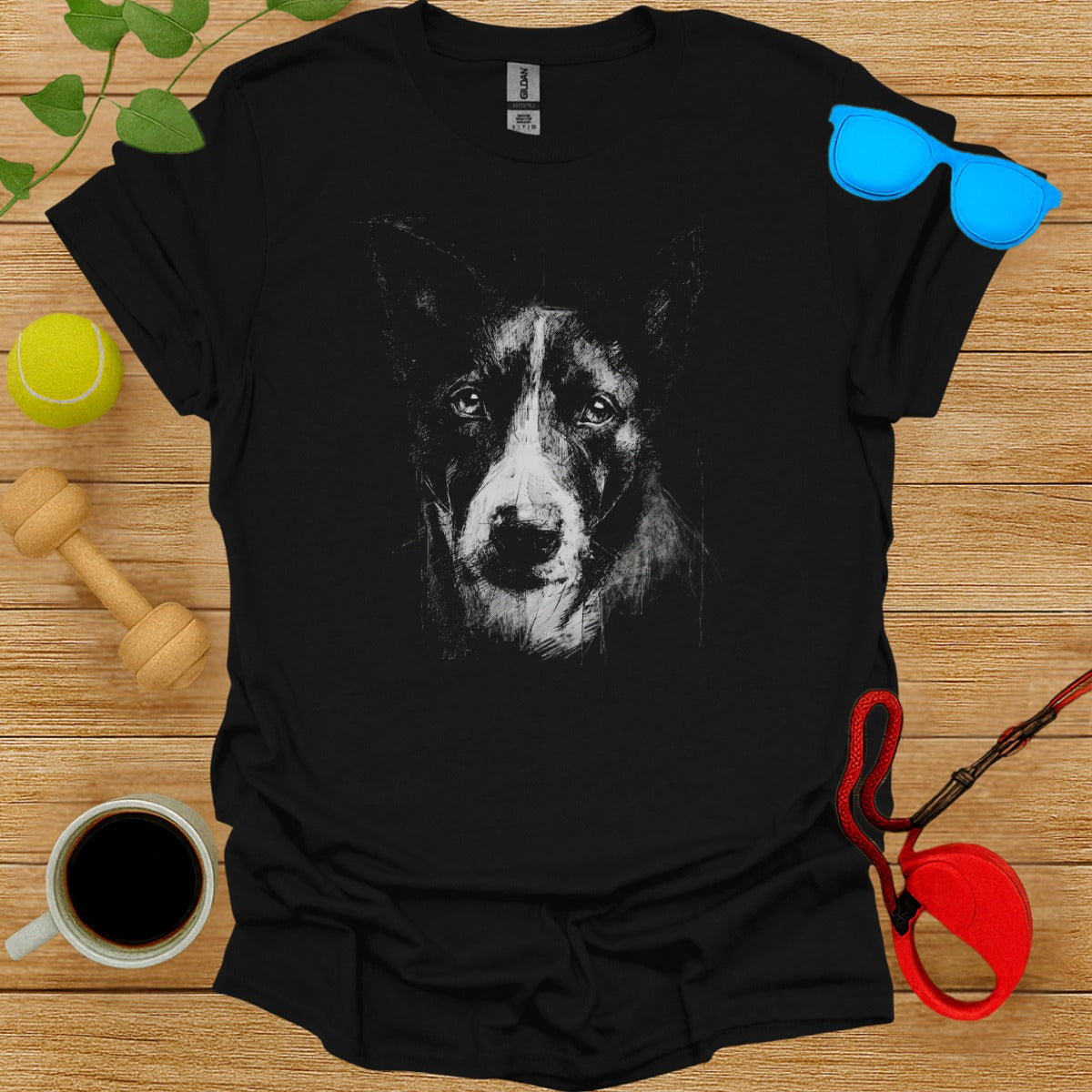 Artistic Border Collie Dog T-Shirt Perfect for Pet Lovers