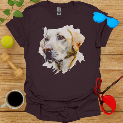 Realistic Labrador Dog Art Print on Shirt
