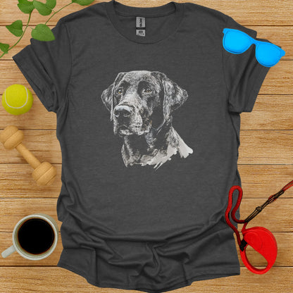 Graphic T-Shirt With Detailed Dog Portrait Artwork