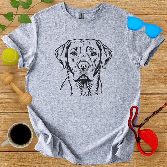 Labrador Retriever Print Gray T-Shirt Casual Clothing