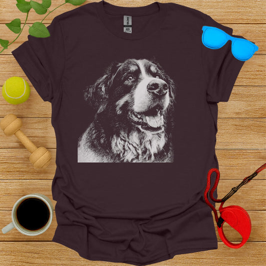 Realistic Dog Portrait Graphic Printed Shirt