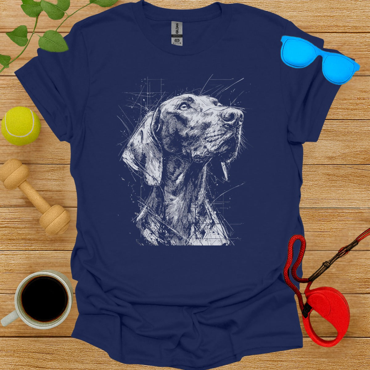 Artistic Dog Portrait Graphic Tee for Pet Lovers