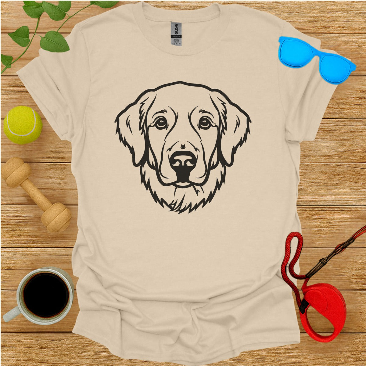 Golden Retriever Dog Print Design T-Shirt Product