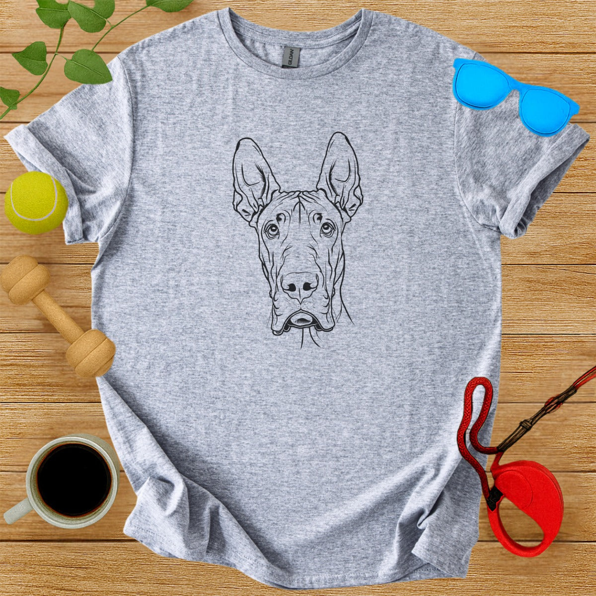 Artistic Dog Face Print T-shirt for Pet Lovers Product