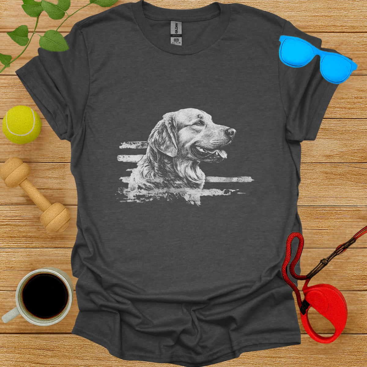Detailed Dog Sketch Graphic T-Shirt for Pet Lovers