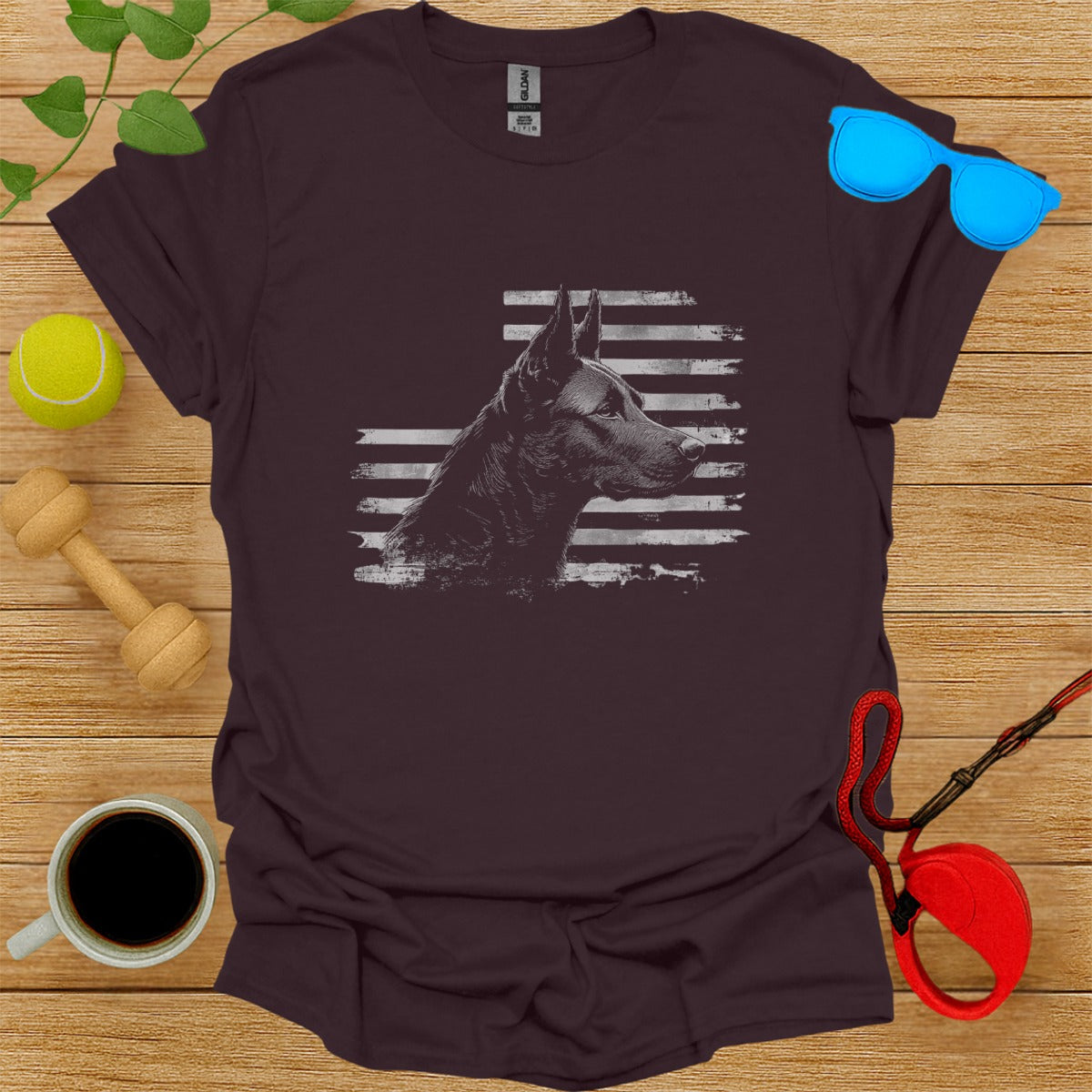 Patriotic American Doberman Graphic T-Shirt