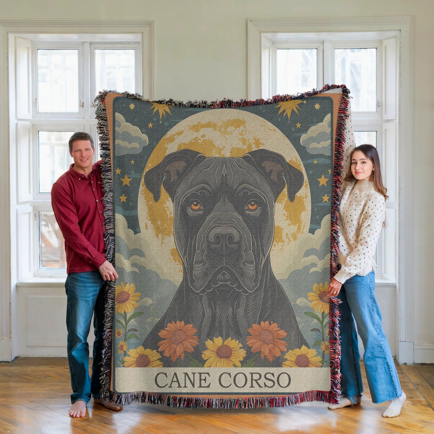 Cane Corso Tarot Card Woven Blanket-Critter Lane
