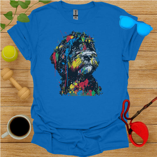 Colorful Dog Art Printed T-Shirt