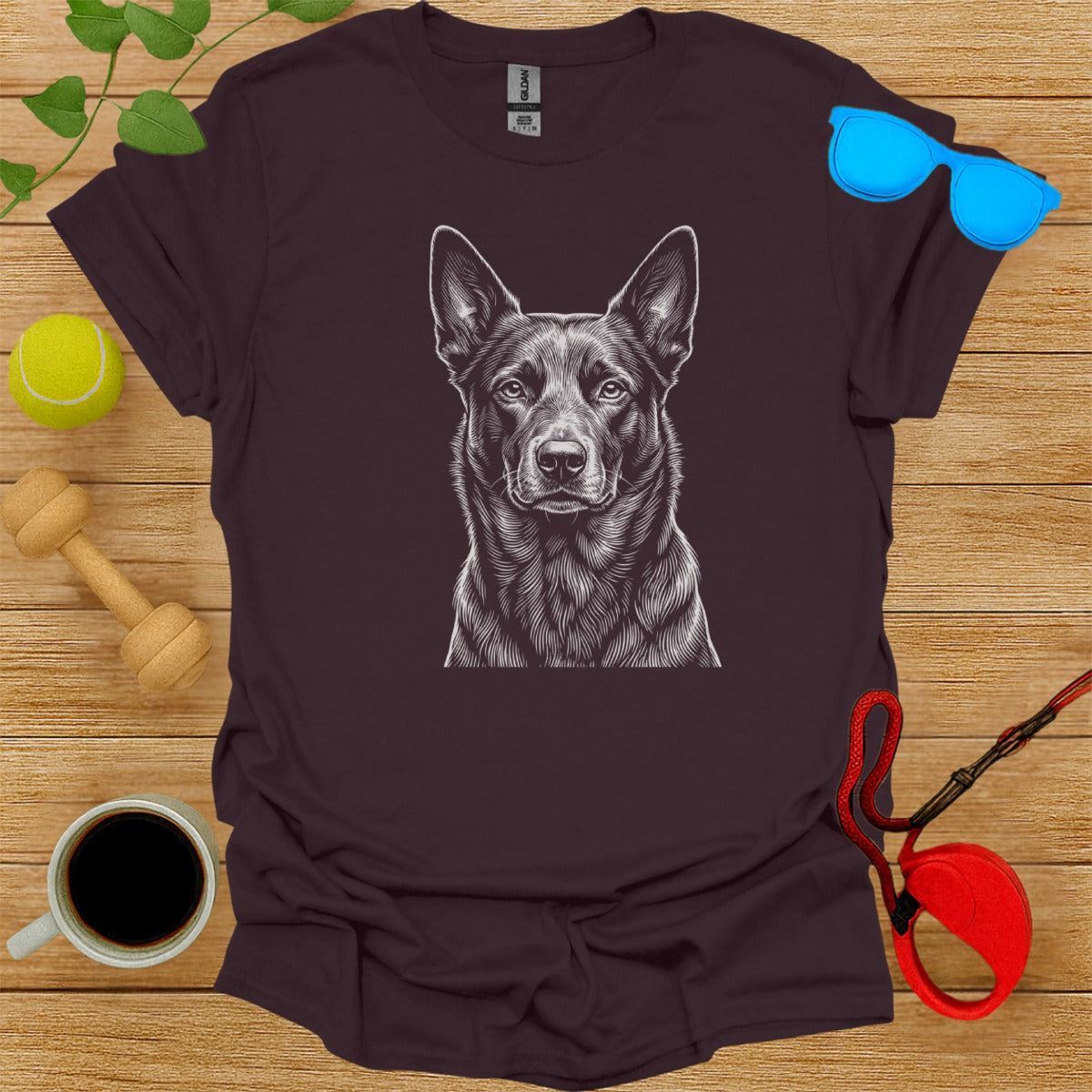 Detailed Dog Print T-shirt for Pet Lovers