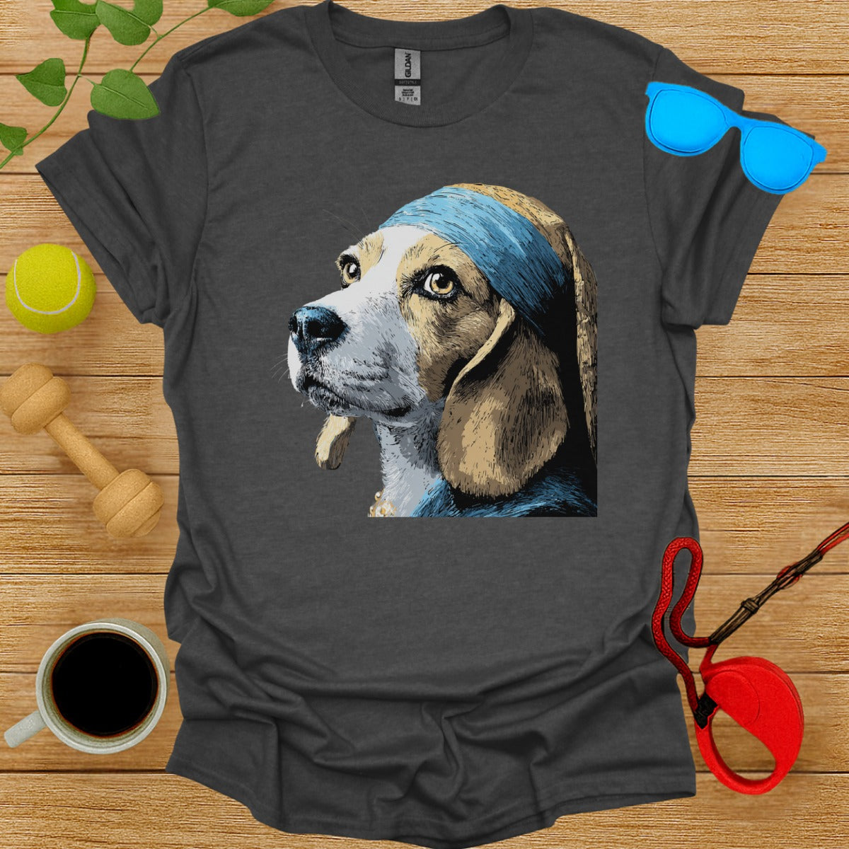 Beagle Wearing Bandana Artistic Graphic T-shirt