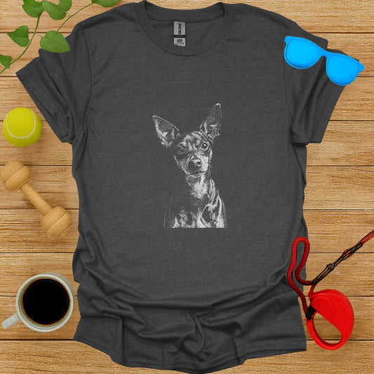 Cute Dog Print on Charcoal Grey T-shirt product