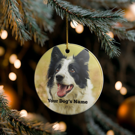 Personalized Dog Photo Ceramic Ornament-Critter Lane