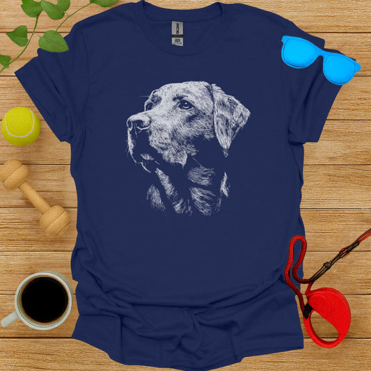 Detailed Labrador Graphic Print Casual T-shirt