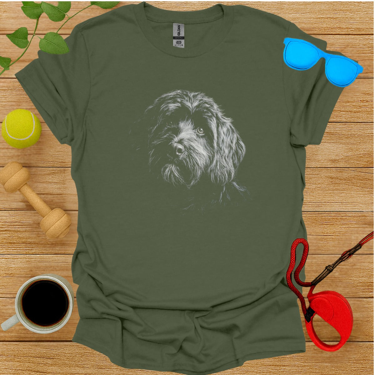 Fluffy Dog Graphic Tee Perfect for Pet Lovers Product