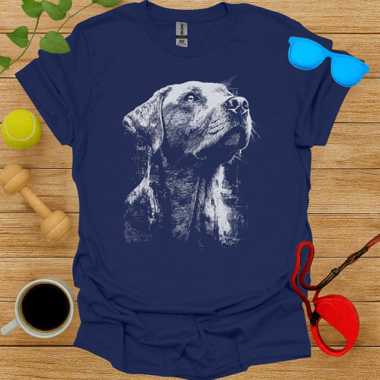 Labrador Dog Portrait Graphic Print Fashion Shirt