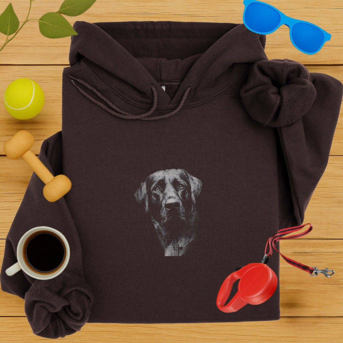Stylish Hoodie with Artistic Dog Print Design
