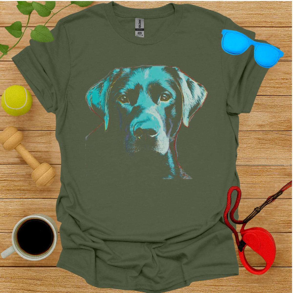 Lab Portrait Graphic Tee Perfect for Dog Lovers
