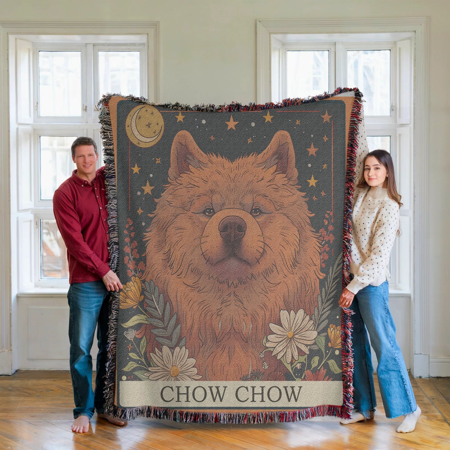Chow Chow Tarot Woven Blanket-Critter Lane