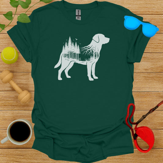 Scenic Forest Dog Graphic Outdoor Wear Shirt