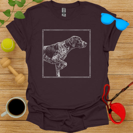 Stylish Graphic Tee with Artistic Dog Print Design