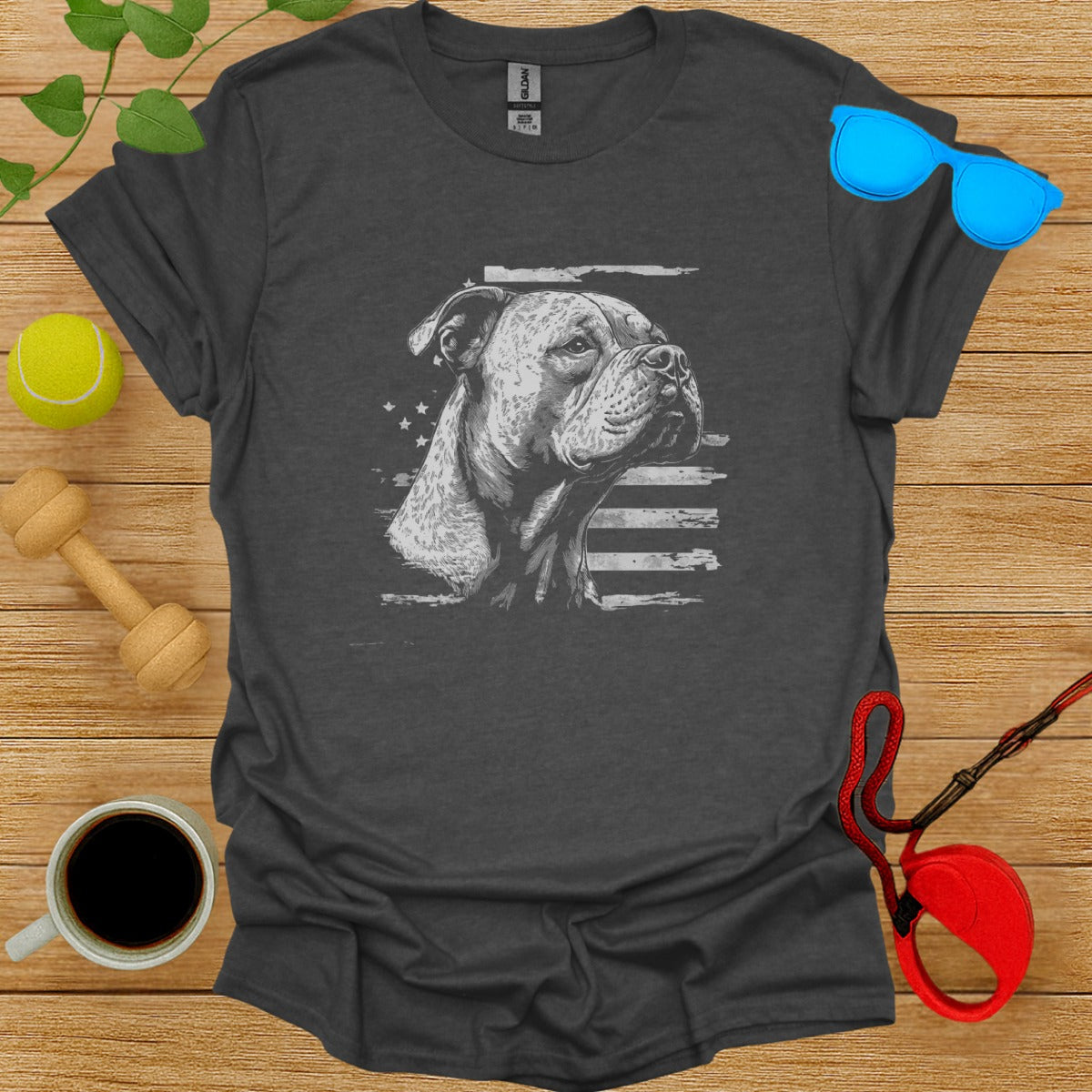American Bulldog Graphic T-shirt for Dog Lovers