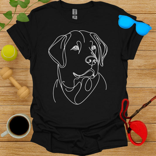 Dog Outline Art Style Graphic T-Shirt For Pet Lovers