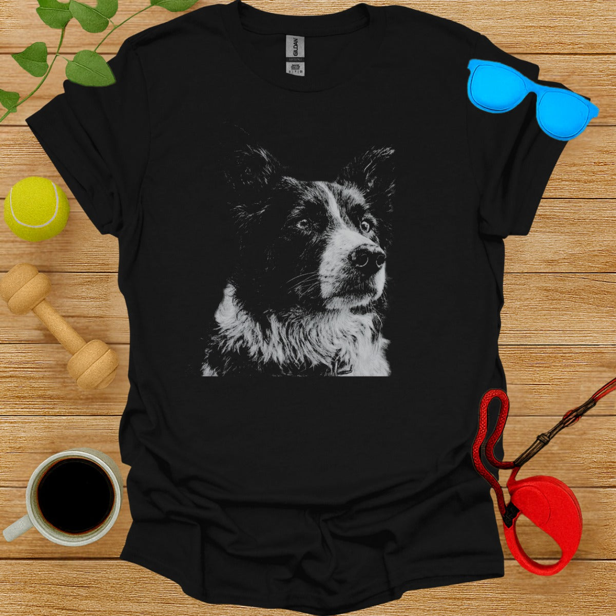 Cute Border Collie Dog Print Unisex T-shirt