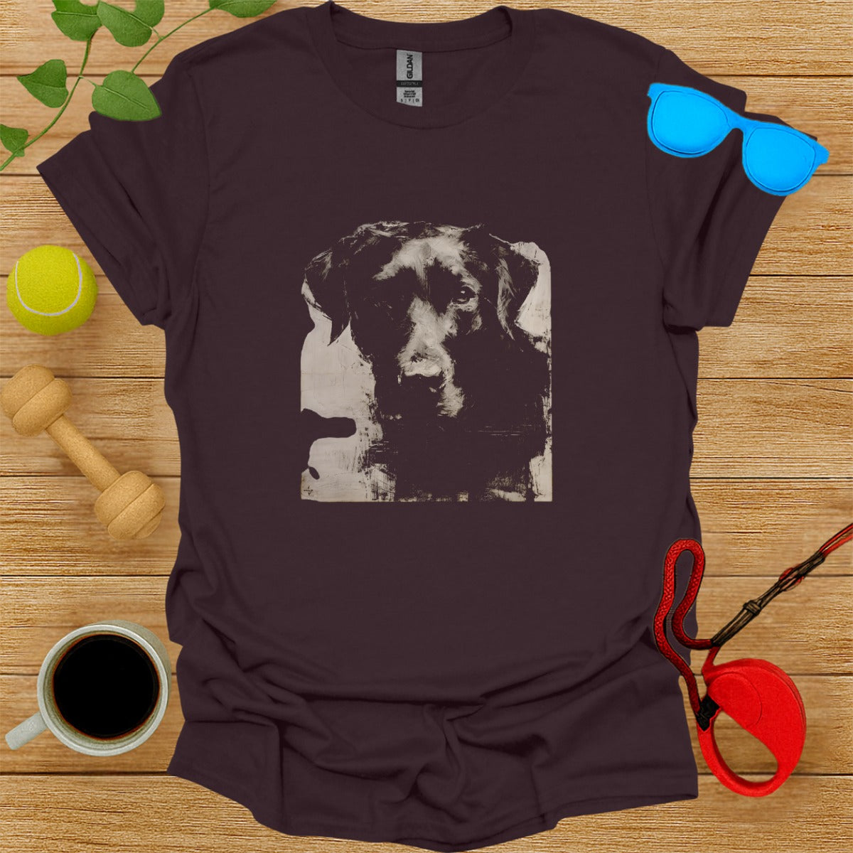 Artistic Dog Print Casual Wear T-Shirt Product