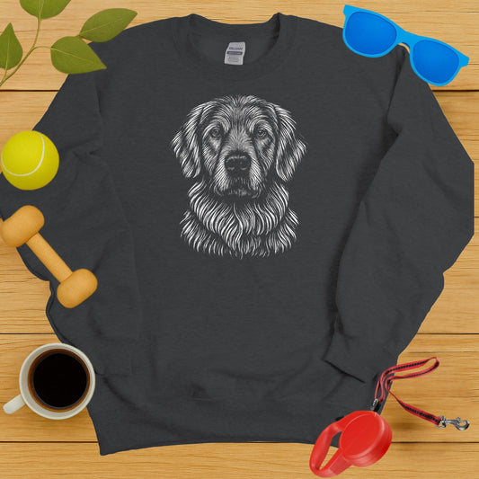 Golden Retriever Sketch Design Pullover Sweatshirt