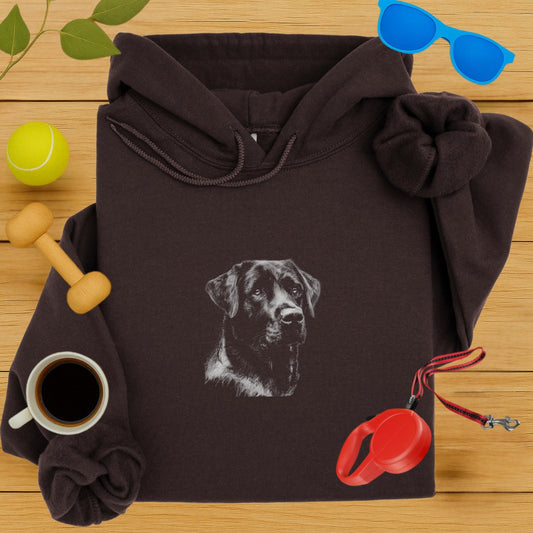Black Labrador Hoodie Cozy Canine-Inspired Clothing