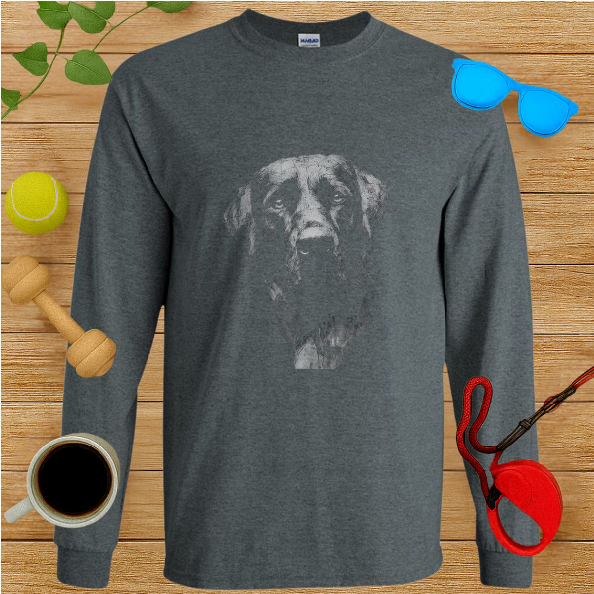 Black Dog Printed Long Sleeve T-Shirt Product
